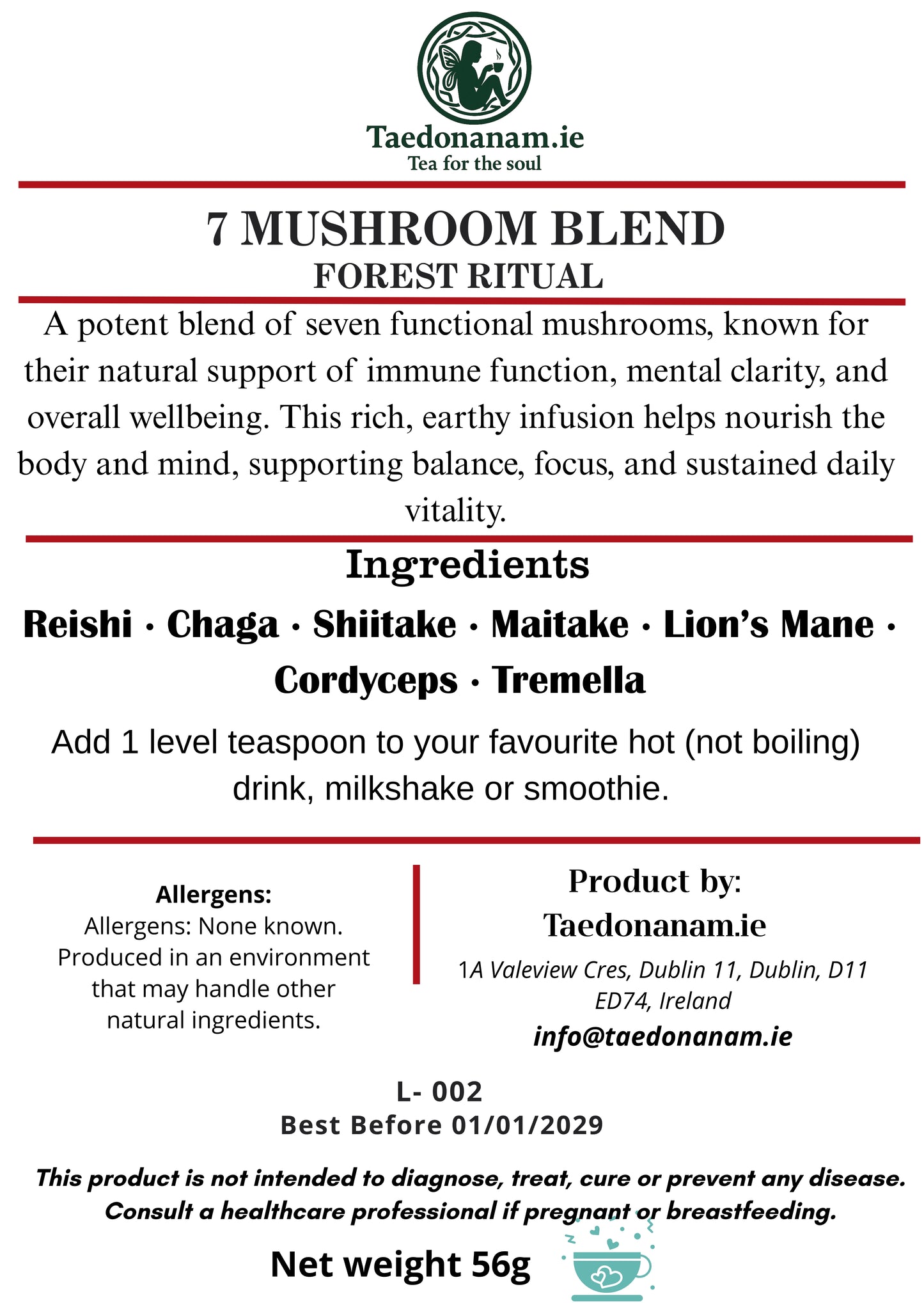 7 MUSHROOM BLEND Forest Ritual