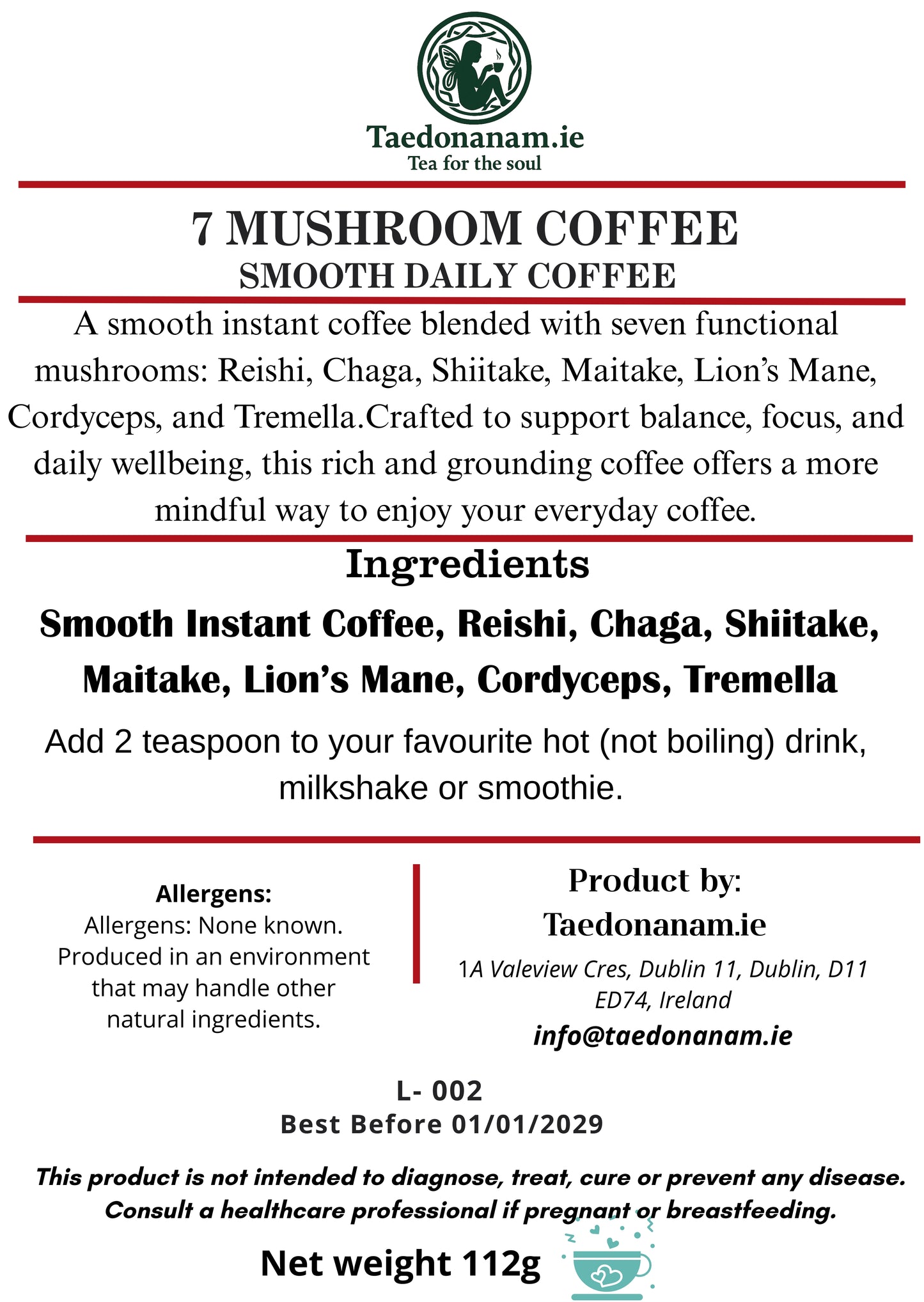 7 MUSHROOM COFFEE - Smooth Daily Coffee
